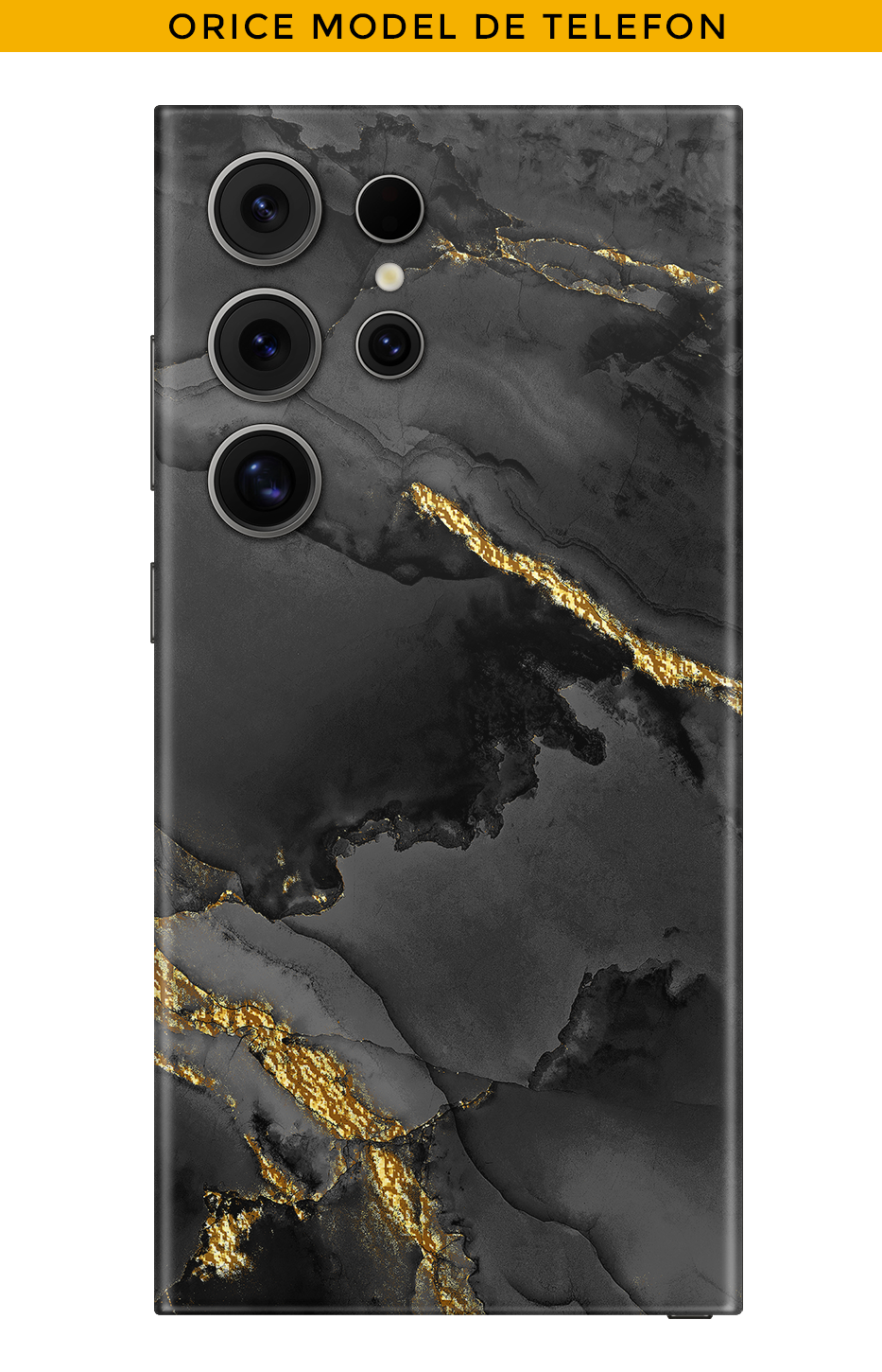 Skin CUALQUIER TELÉFONO - Oscuro con oro de 22k