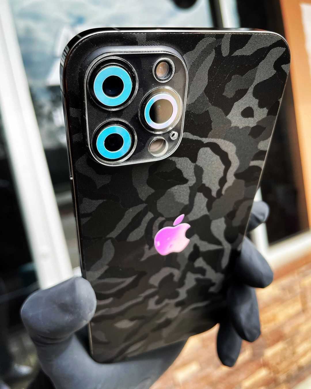 Iphone Skin - Skin IPhone - Black Camo 3D