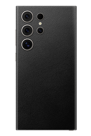 Skin Samsung - Black leather aspect (full grain)