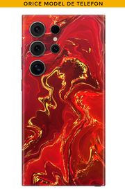 Skin ANY PHONE - Red Gold