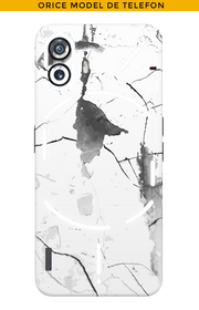 Skin ANY PHONE - White Marble